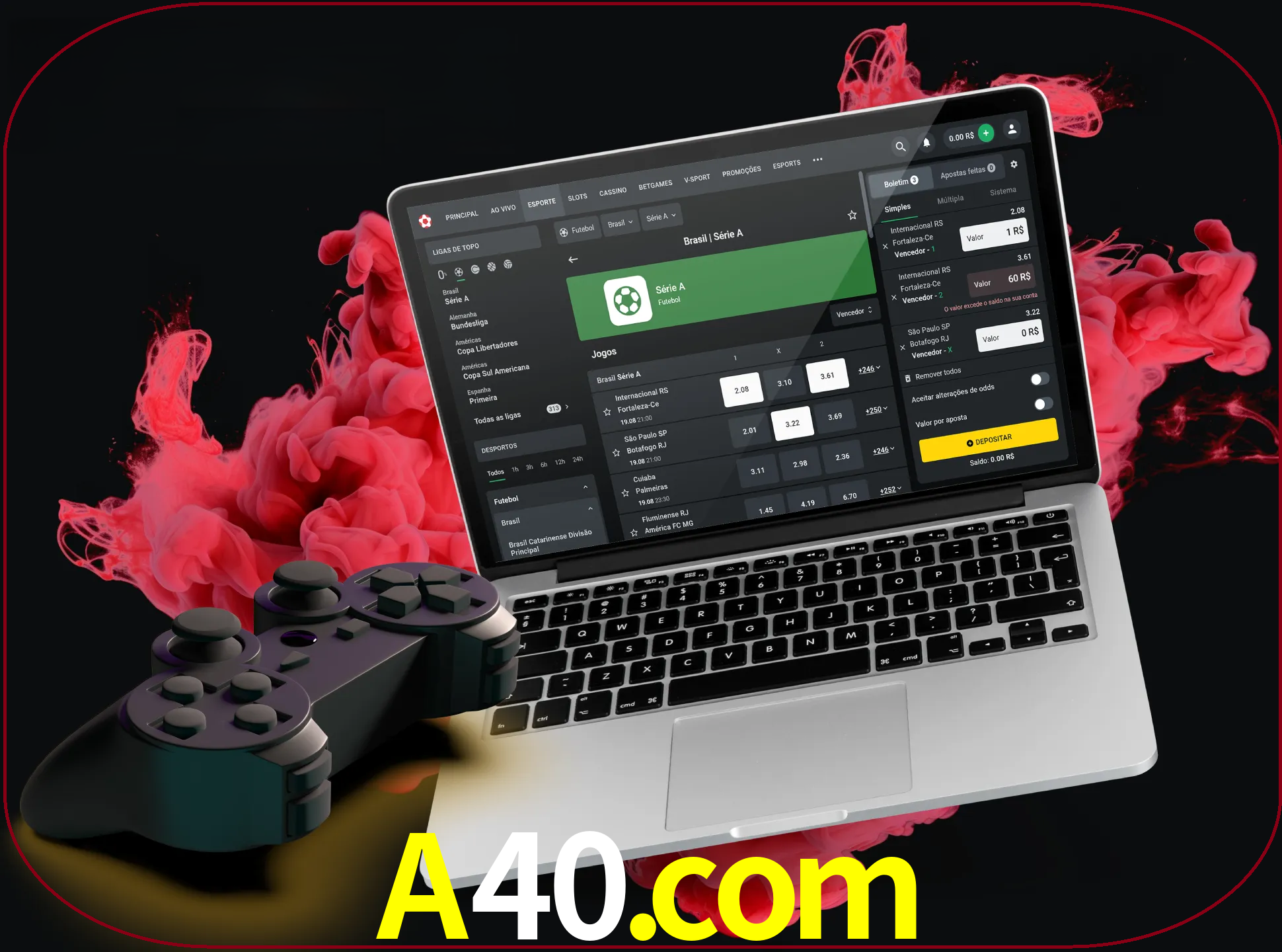 Visite a secção especial de jogos de vídeo em a40 para descobrir em que jogos pode apostar e ganhar muito dinheiro.