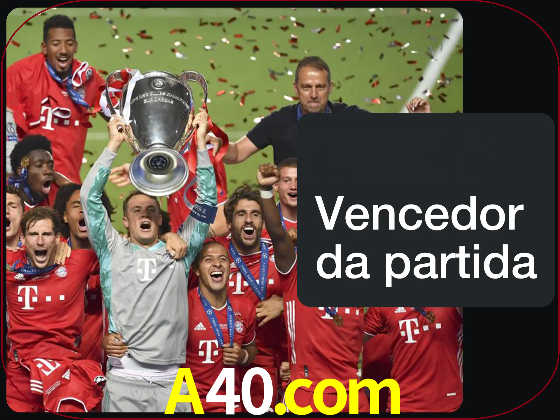Aposte no vencedor e ganhe uma grande quantia de dinheiro.